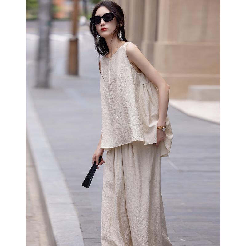 Demana Women's Summer Elegant Sleeveless Two-Piece Set