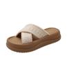 Women's Casual Sandals 2025 Summer Non Slip Breathable Platform Slippers Height Increase Outdoor Flat Comfortable Beach Shoes