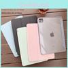 For Air Ipad 2 Tablet Computer Protective Case Solid Color Triple Fold Design