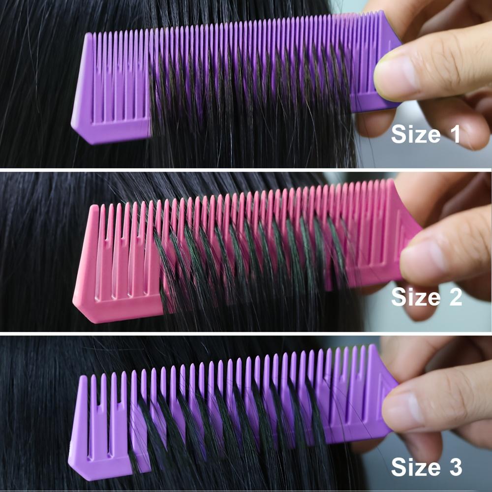 3pcs Steel Needle Tip Anti-Slip Comb - Threaded Plastic Hair Dyeing Tool, Heat-Resistant Salon Sectioning Pick for Coloring