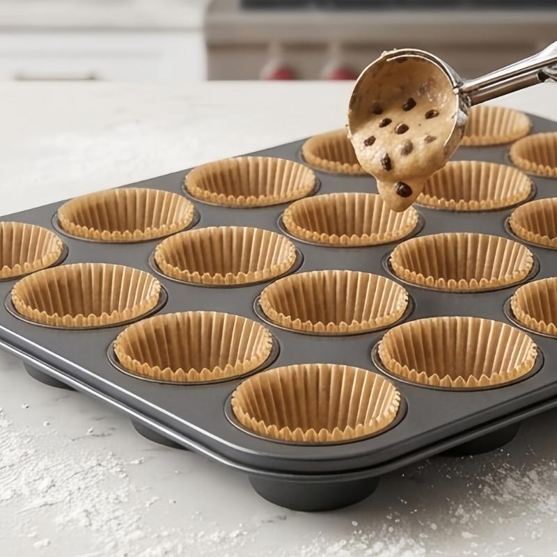Home Baking Mini Cake Pan with 24 Cup Carbon Steel Tray, Single Tray Form and Smooth Side for Small Cakes and Regular Oven Use Daily