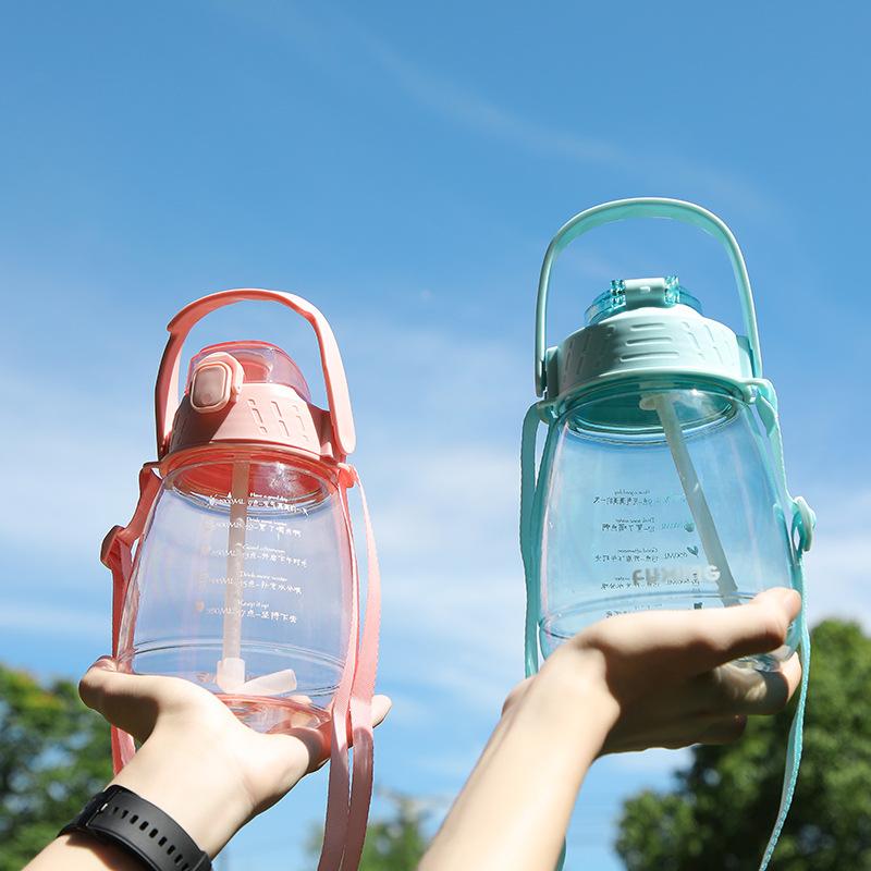 High-value Pot-bellied Cup, Plastic Space Cup, Cute Children's Straw Cup, Large-capacity Water Cup