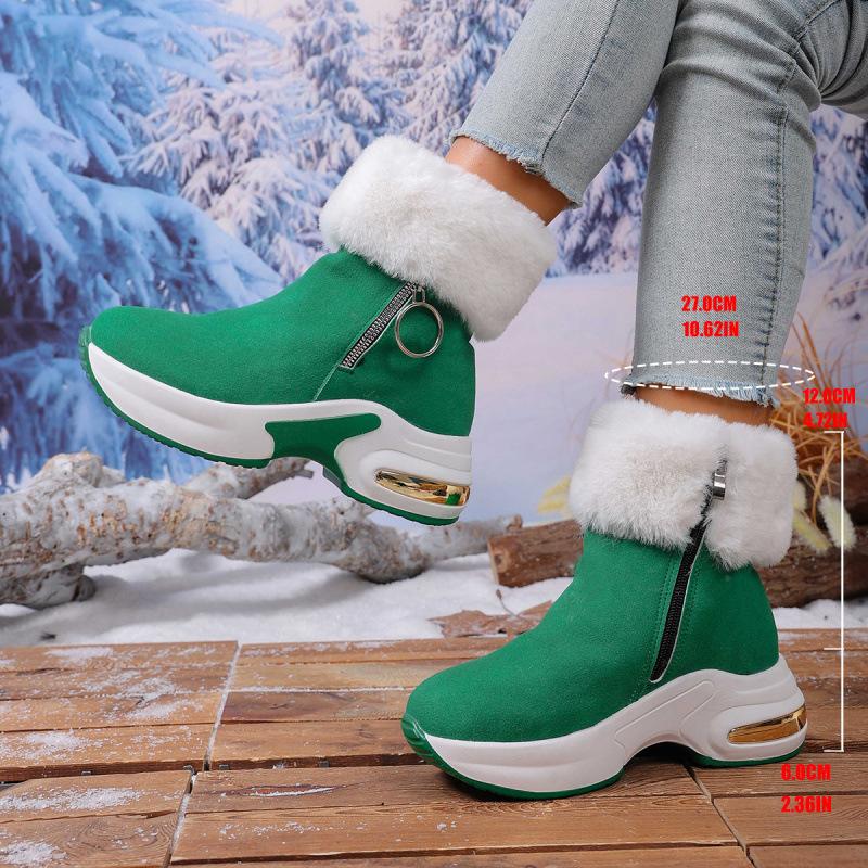 Innen höhenvergrößernde Schneestiefel Baumwollschuhe Winter Neu Freizeit Student Baumwollstiefel Dicksohlige Muffin Warme Stiefel