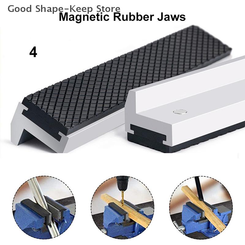 Multi-Purpose V Type Jaw Pads, Aluminum Alloy Vise Protectors for Carpentry Plum