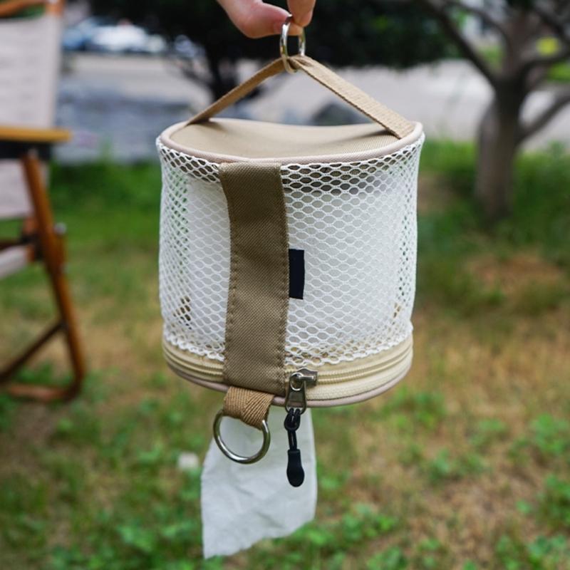 Tissue Dispenser  Outdoor Camping Tissue Case Portable Roll Paper Storage Bag For Camping Hiking Picnics And Home Use
