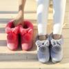 Papuci de toamnă și iarnă din bumbac Pantofi anti-alunecare pentru interior Pantofi cu talpă moale Păstrează cald Pantofi simpli din bumbac de pluș La modă și drăguț