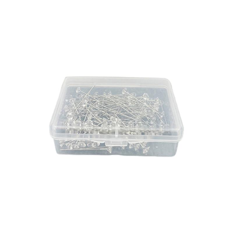 50/100/150/200Pcs Crystal Diamond Head Pins 1.5inch Diamond Head Straight Pins, Steel Bouquets Pins Corsages Flower Pins