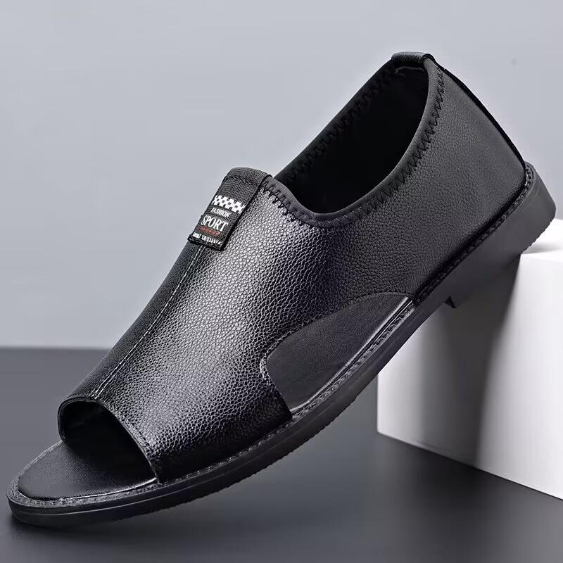 

Мужские дышащие сандалии с открытым носком, на мягкой подошве, для улицы, для вождения, повседневные 38