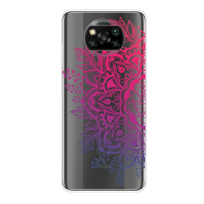 For Xiaomi Poco X3 NFC Case TPU Silicone Soft Cartoon Clear Case for Poco X3 Pro Phone Cover PocoX3 Pro Global Transparent Coque
