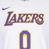 Nike Los Angeles Lakers Westbrook Kuzma No. 0 NBA Casual Breathable Sports Short Sleeve T-Shirt Men Tops White BQ1540-101