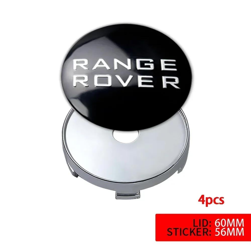 56/60MM Car Styling Aluminum Wheel Center Hub Caps Sticker Accessories For Land Rover Discovery 3 Defender Range Rover Velar SVR