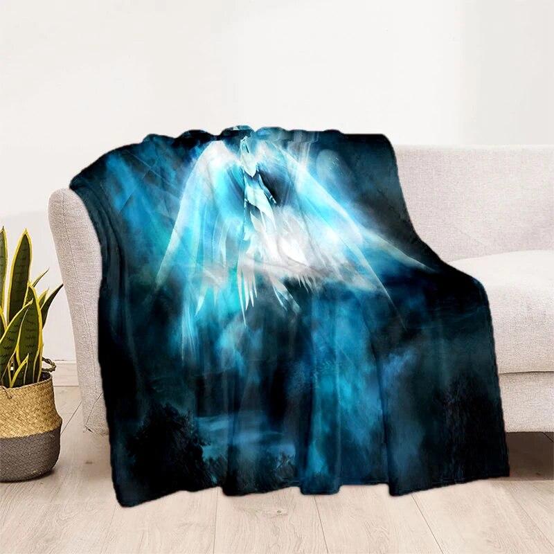 World of Warcraft Pattern Oversized Manta Sofa Bed Cover Soft and Hairy Blanket Plaid Soft Warm Flannel Throw Blankets Fans Gift