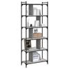 VidaXL 6-Tier Bookcase Sonoma Grey 76x32x192cm Engineered Wood 833948
