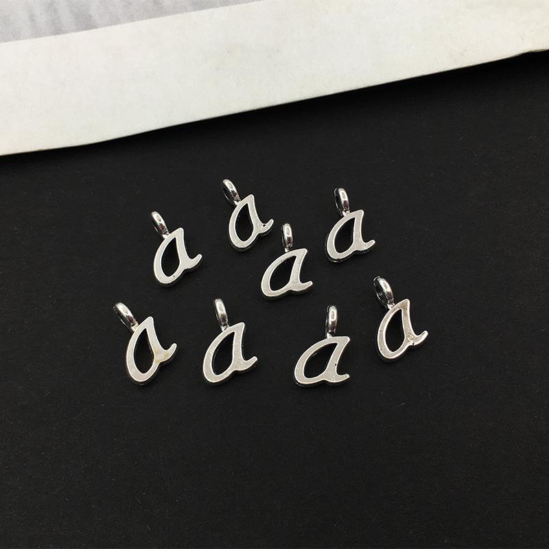 26 Alphabet Alloy Pendants for DIY Bracelets, Necklaces, Earrings & Charms