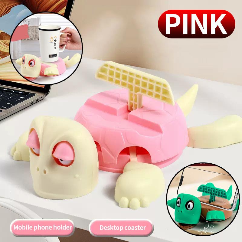 

2 pieces/1 piece of fun and funny turtle coasters, phone holders, funny and stress relieving, can be used as desktop coasters, o M&Oval розовый