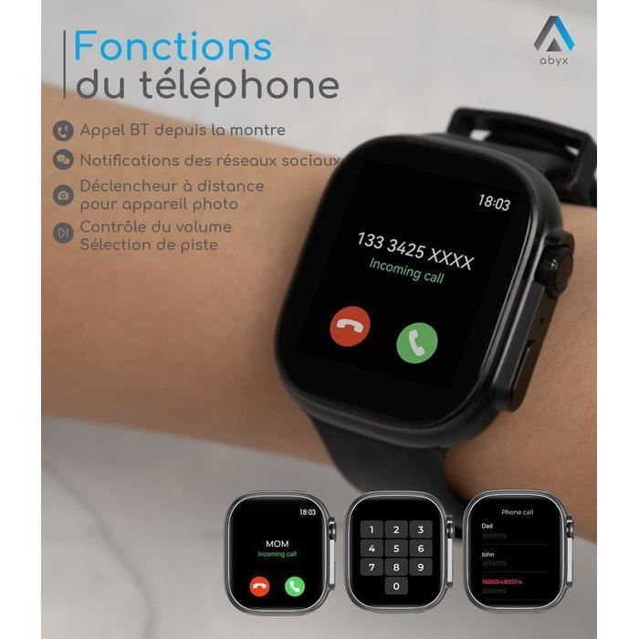 Montre Connectée - ABYX - Fit Touch 5 - Suivi Fréquence Cardiaque - 128 Modes Sportifs - IP68