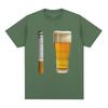 Beer and Cigarette Funny Tshirt Alcohol Beer Offensive Party Stupid Meme Tshirts Unisex Women Fashion Cotton Short Sleeve T Shirt