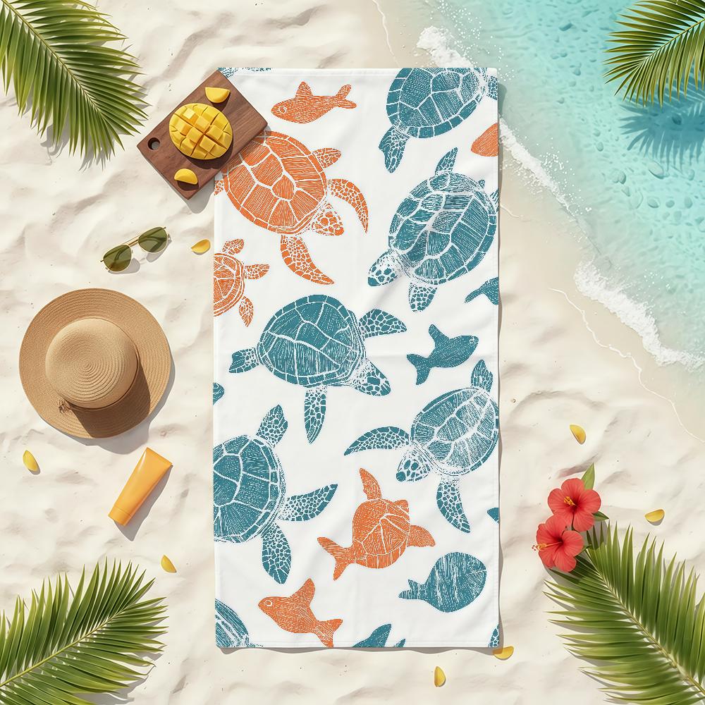 Sea Turtle Towel Soft Pool Gift For Travel Gym Shower Camping Quick Dry Sports Beach Towels