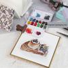 Portable Watercolour Paint Palette Folding Paint Palette Case Watercolor Paint Mixing Tray For Oil Acrylics Paint
