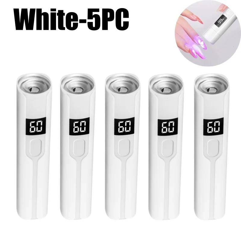 Portable UV Nail Dryer with Digital Power Indicator Timer Quick Drying USB Rechargeable Mini Nail Curing Lamp
