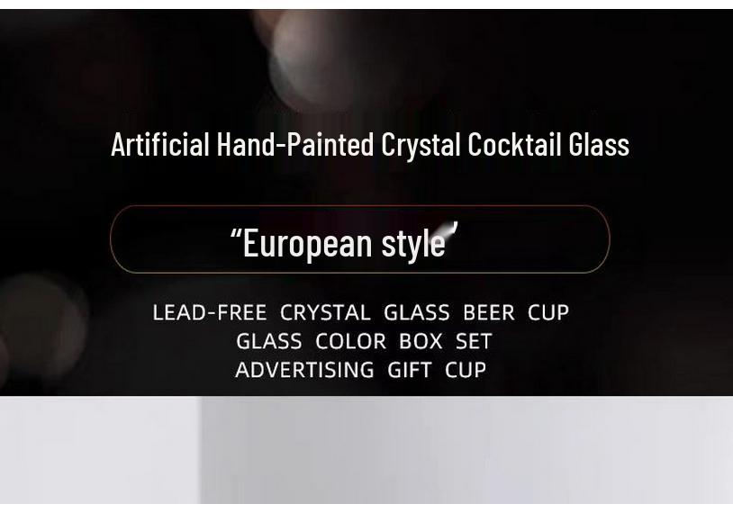 Hand-Painted High-Stem Margarita Glass for Cocktails