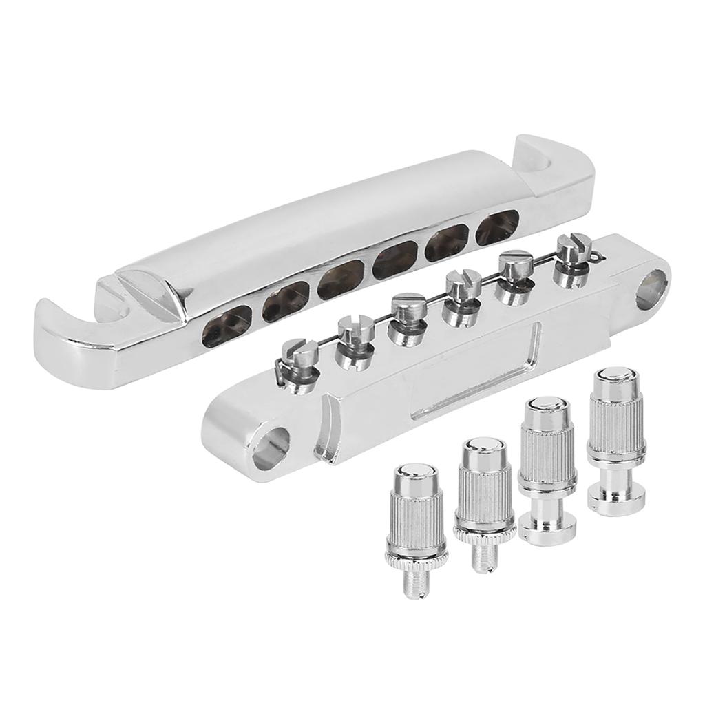 Electric Guitar Bridge Full Set 12 String Zinc Alloy Silver Guitar Parts Accessories