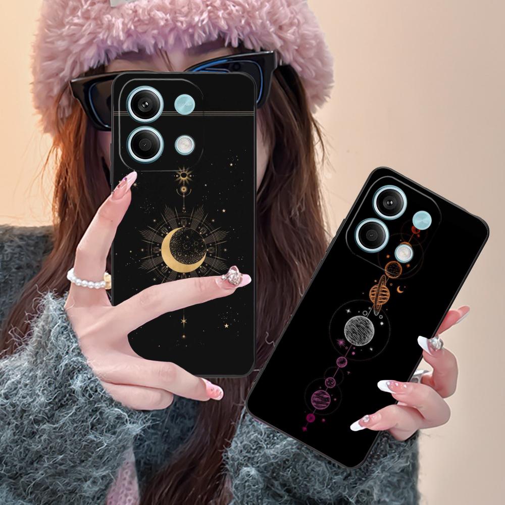Sun Moon Mobile Cell Phone Case for POCO M7 M6 M5 M4 M3 X7 X6 X5 X4 X3 Pro GT 5G Colorful Printing Cover Cover Cellphones Pretty