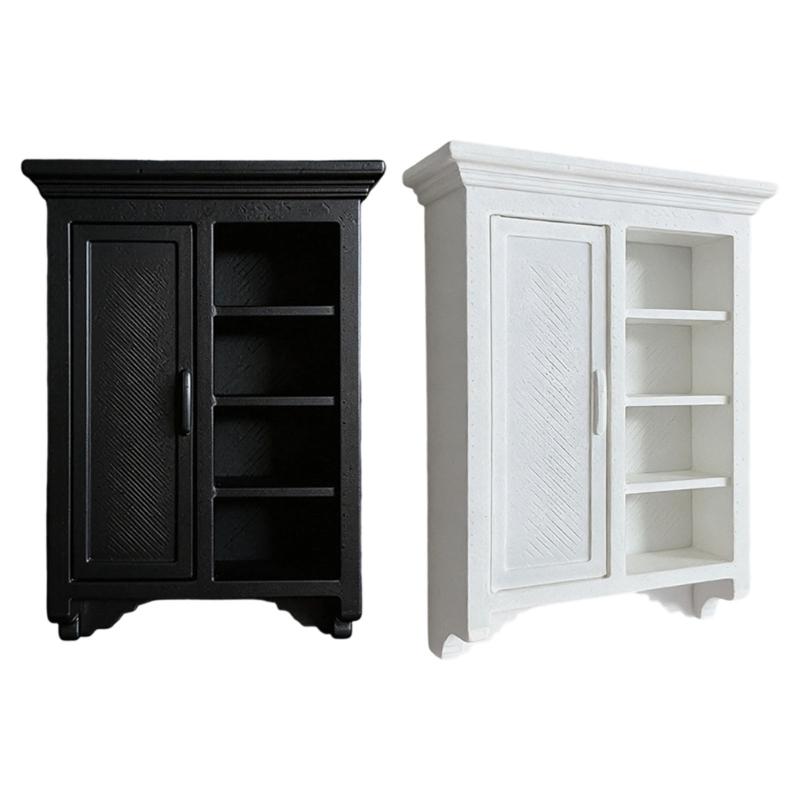 Elegant Miniature Wall Cabinet Model Figure For 1/12 Doll House Display Accessories And Living Room Scene Decoration
