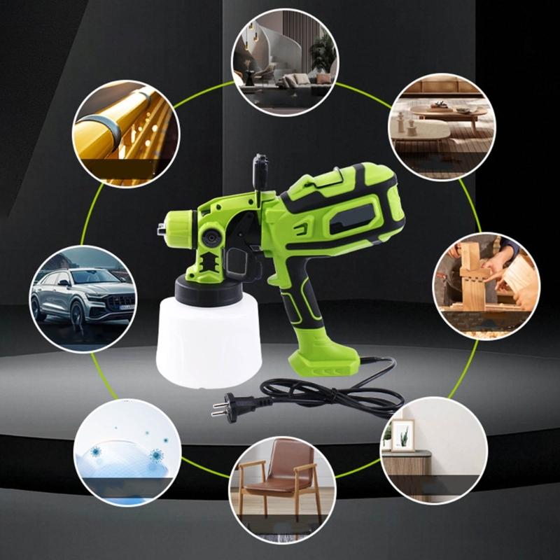 Paint Sprayer HVLP Electric Sprayer Paint Guns with 650W Container,3 Nozzles for Furniture, House Wall