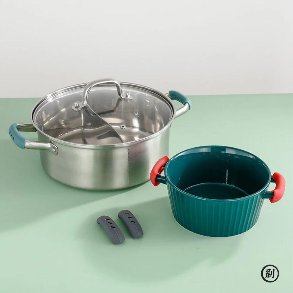 YS00050--2PCS  Grip Silicone Pot Holder Sleeve Heat Resistant Pot Glove Pan Handle Cover Grip Kitchen Tools Kitchen Gadgets