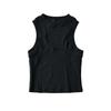 YPFF Trendy Sleeveless Women's Crop Top: Hot Girl European & American Style, Slim Fit, Solid Color, Front Spliced Design