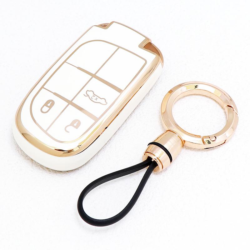 3 Buttons Tpu Auto Accessaries For Jeep Renegade Compass Grand Cherokee Car Key Cover Case Fob For Chrysler 300C Wrangler Dodge