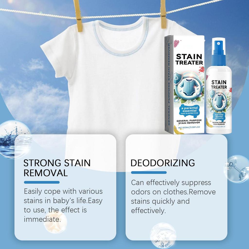 Effective Stain Remover Fabric Stain Remover Spray 100ml Stain Yellow Removal Dust Bleached Decontamination Treater Spray