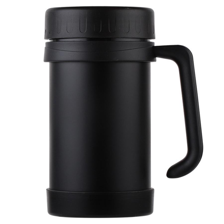 

Good-500Ml/17Oz Thermo Mug Stainless Steel Vacuum Flasks With Handle Thermo Cup Office Thermoses For Tea Insulated Cup чорний