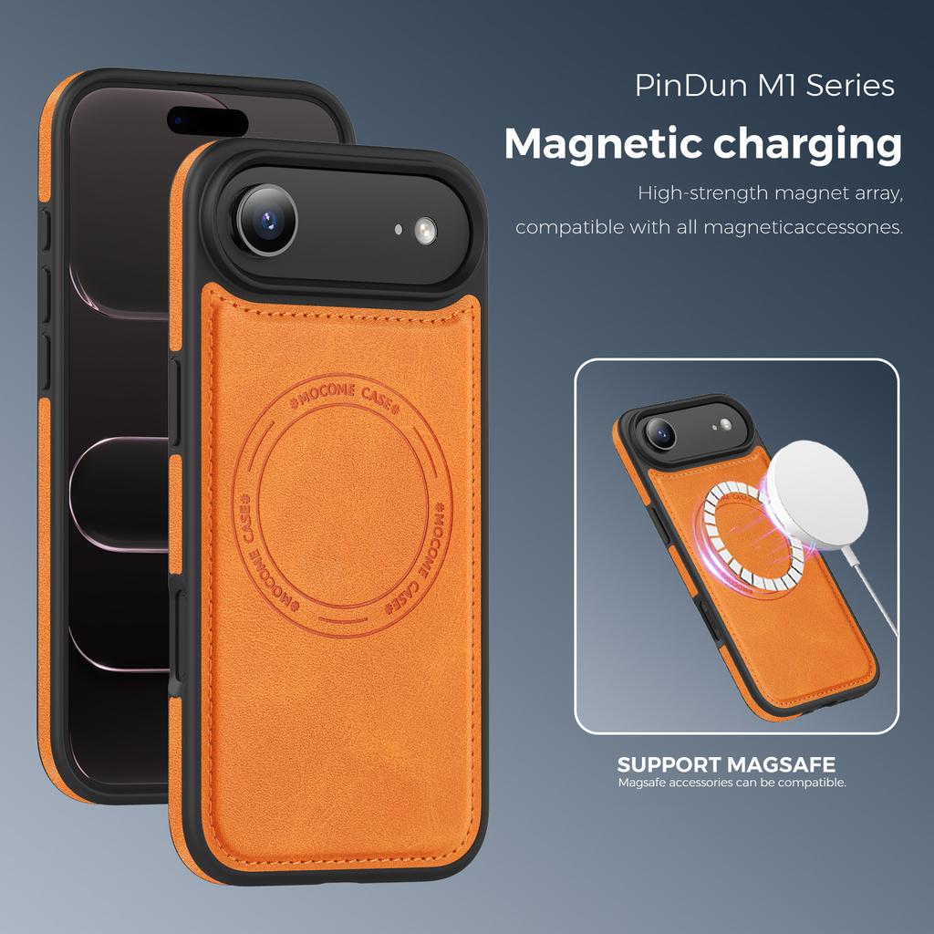 For iPhone Air Case Compatible with MagSafe Leather Back Phone Cover