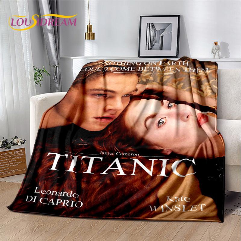 Movie Titanic Poster 3D Print Blanket,Soft Throw Blanket for Home Bedroom Bed Sofa Picnic Travel Office Rest Cover Blanket Kids