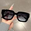 New European and American square-framed striped snake-leg sunglasses, trendy party and fashionable sunglasses