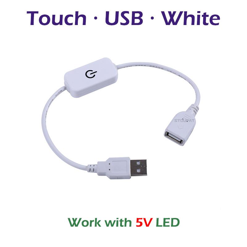LED Knob Touch Switch Dimmer DC12-24V USB 5V Brightness Adjust Controller for 5050 3528 COB LED Strip Light Tape Ribbon Lights