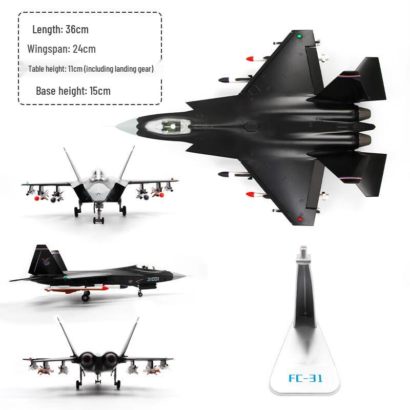 J-31 Fighter Jet Model (1:48 Scale)