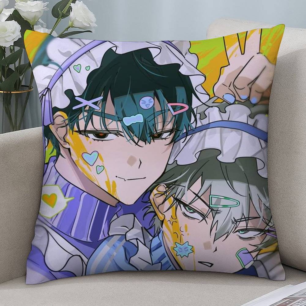 Anime Alien Stage Ivan Till Pillow Case Short plush Double-sided Print Square Throw Pillow Covers Sofa Home Cushion Decor