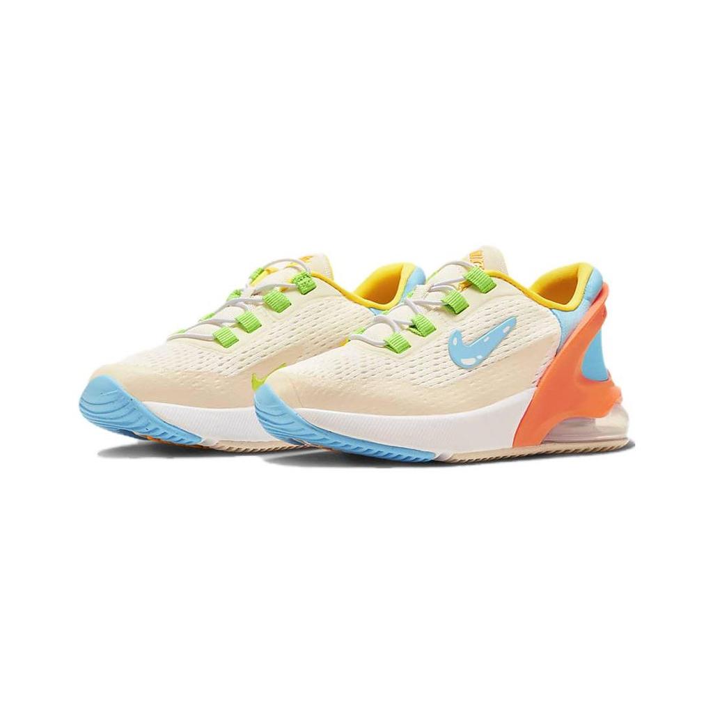 Nike Air Max 270 Cushioning, Wear Resistant Low top Kids Lifestyle Shoes White Blue Orange Kids' FN9931-141