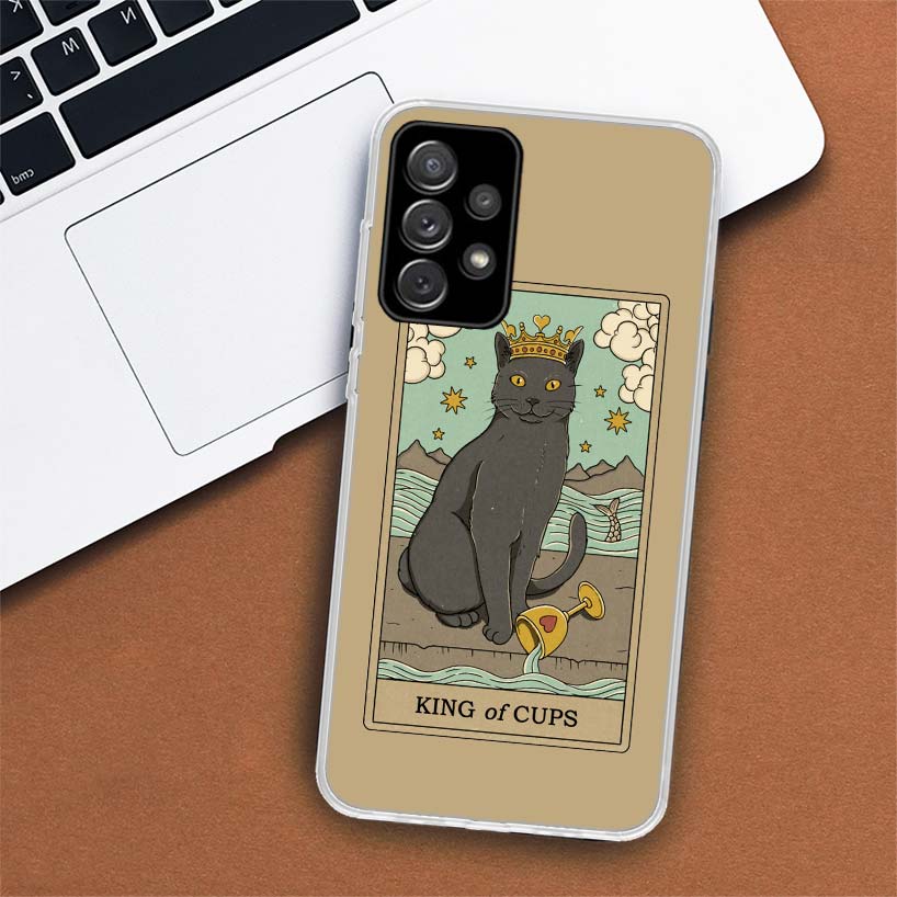

Чехол для телефона с изображением карт Таро и милых кошек для Samsung Galaxy A51 A71 A50 A70 A40 A30 A20E A10 A41 A31 A21S A11 A01 A6 A8 + A7 A9 Plus Samsung A9 2018