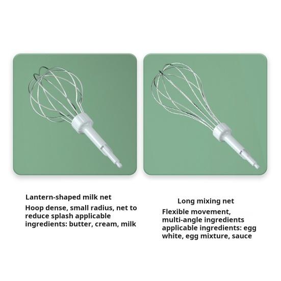 Přenosný ruční mixér Elektrický USB dobíjecí akumulátorový šlehač vajec se 2 míchacími síťkami 3 rychlosti kuchyňská metla na pečení