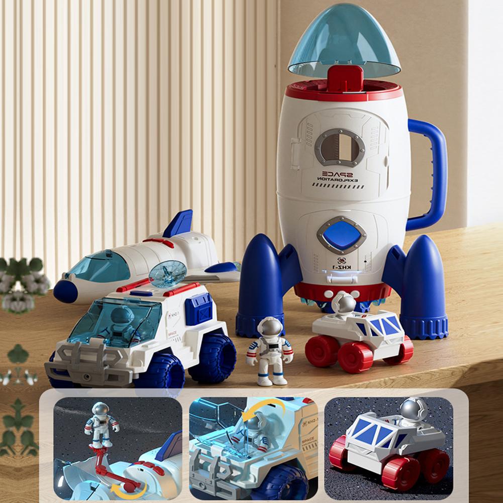Rocket Space Toys For Kids Spaceship Playset With Lights And Sounds Educational Toys Christmas Gifts For Boys Girls