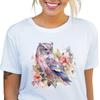 Owl T Shirt Floral Flower Garden Lover Cute Clothes Animal Outfit