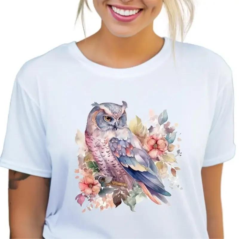 Owl T Shirt Floral Flower Garden Lover Cute Clothes Animal Outfit