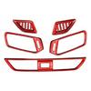 Glossy Red For Honda Accord 18- Dash Center Console Air Outlet Vent Cover 5X