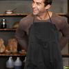 Heavy Duty Waterproof Apron For Household Cleaning Art Painting Cooking Large Black Polyester Fabric Stain Resistant Oil