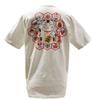 Edoten with a Discharge Dye On a Tasteful Slub Fabric Featuring a and Treasure Motif In Size LL Men's 6.8 Oz. Japanese-style T-shirt Maneki-neko