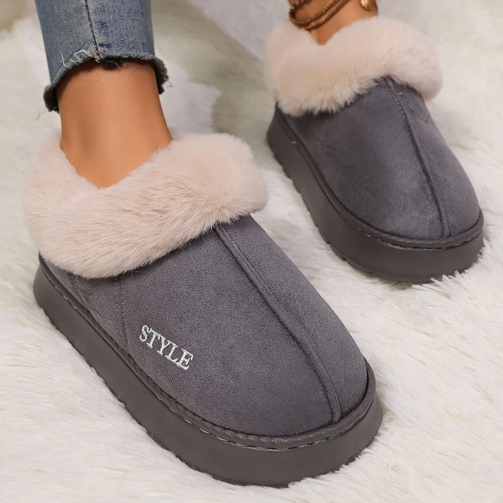 Couple's Luxury Comfortable Warm Fleece Lined Winter Slippers - Elegant, Warm, and Comfortable Thick Sole Indoor